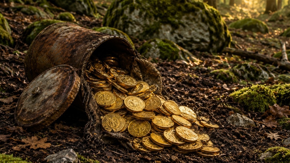 Ormanda buldukları paslı kutunun içinden servet çıktı