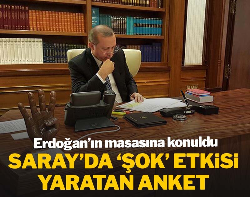 Saray'da şok etkisi yaratan anket! Erdoğan'ın masasına konuldu