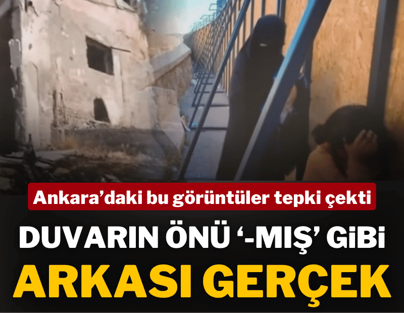 Duvarın önü '-mış' gibi, arkası gerçek
