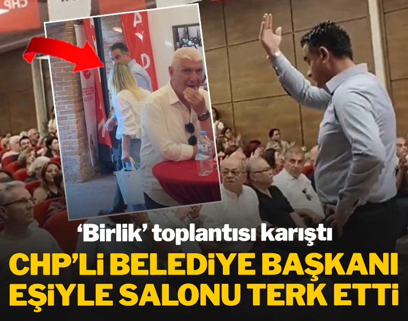 'Birlik' toplantısı karıştı... CHP'li belediye başkanı eşiyle salonu terk etti