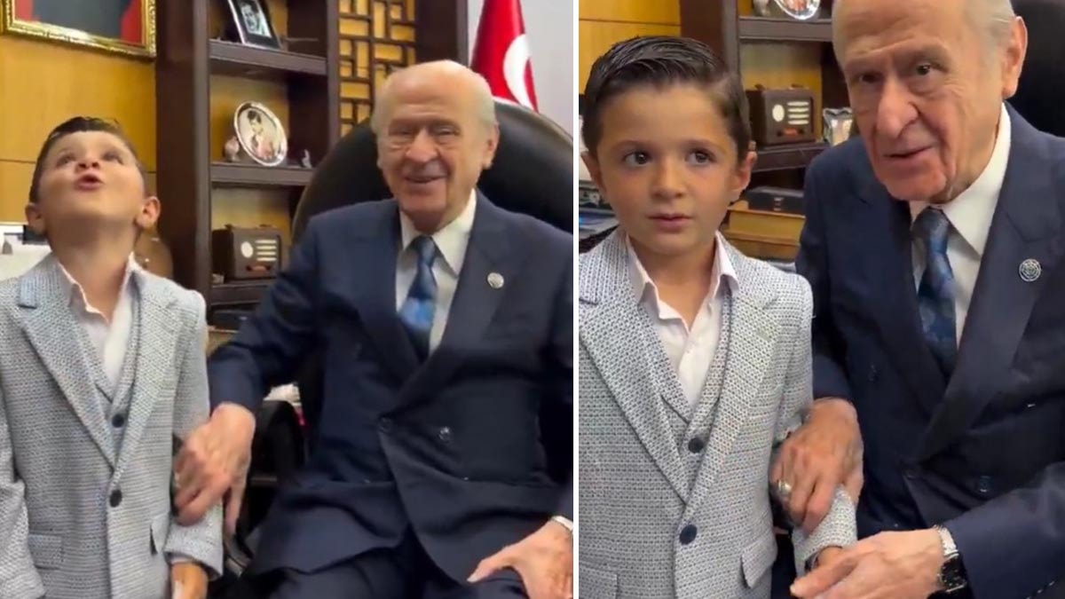 Bahçeli’ye şiir okuyup uludu: Minik öğrenciyi bir konuda uyardı