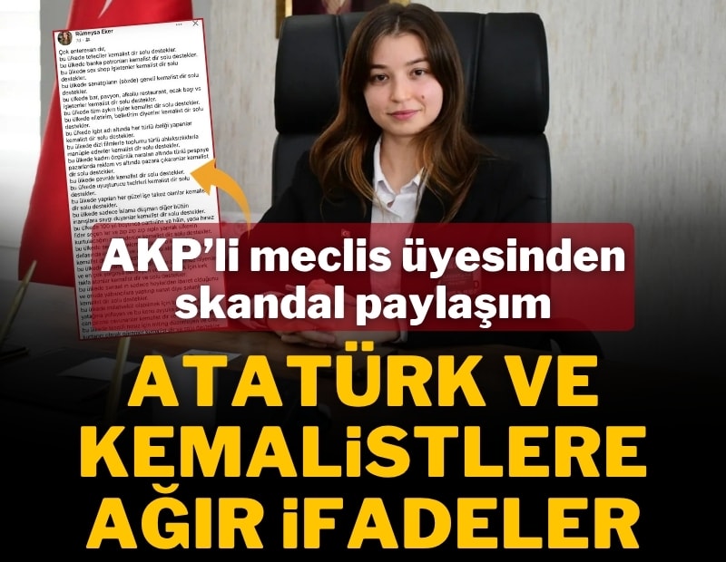 AKP'li meclis üyesinden skandal paylaşım; CHP'den suç duyurusu