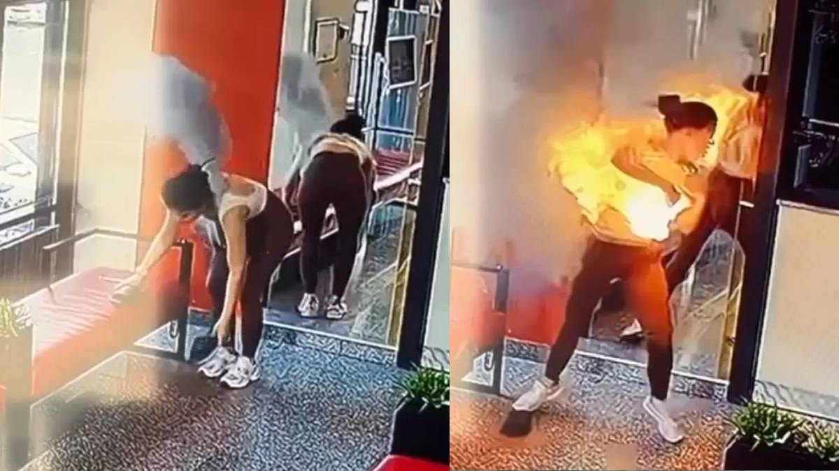 Çantasındaki cihaz infilak edince ünlü influencer alevler içinde kaldı