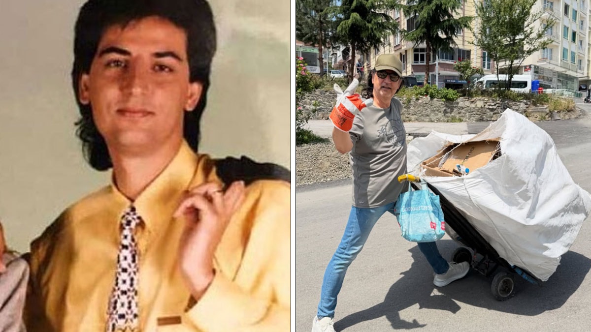 90'ların yıldız ismi Çelik çöpten kağıt atık topladı