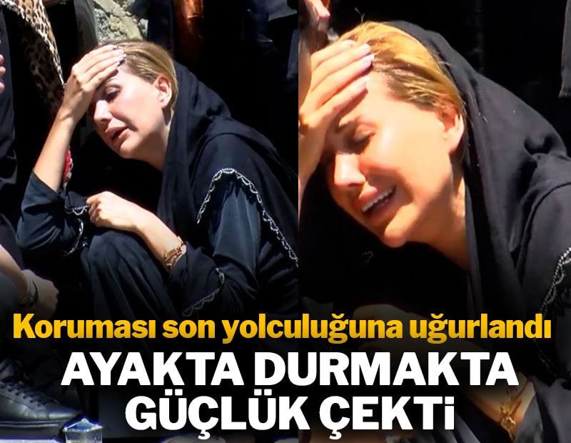 Korumasının cenaze töreninde Dilan Polat ayakta durmakta güçlük çekti