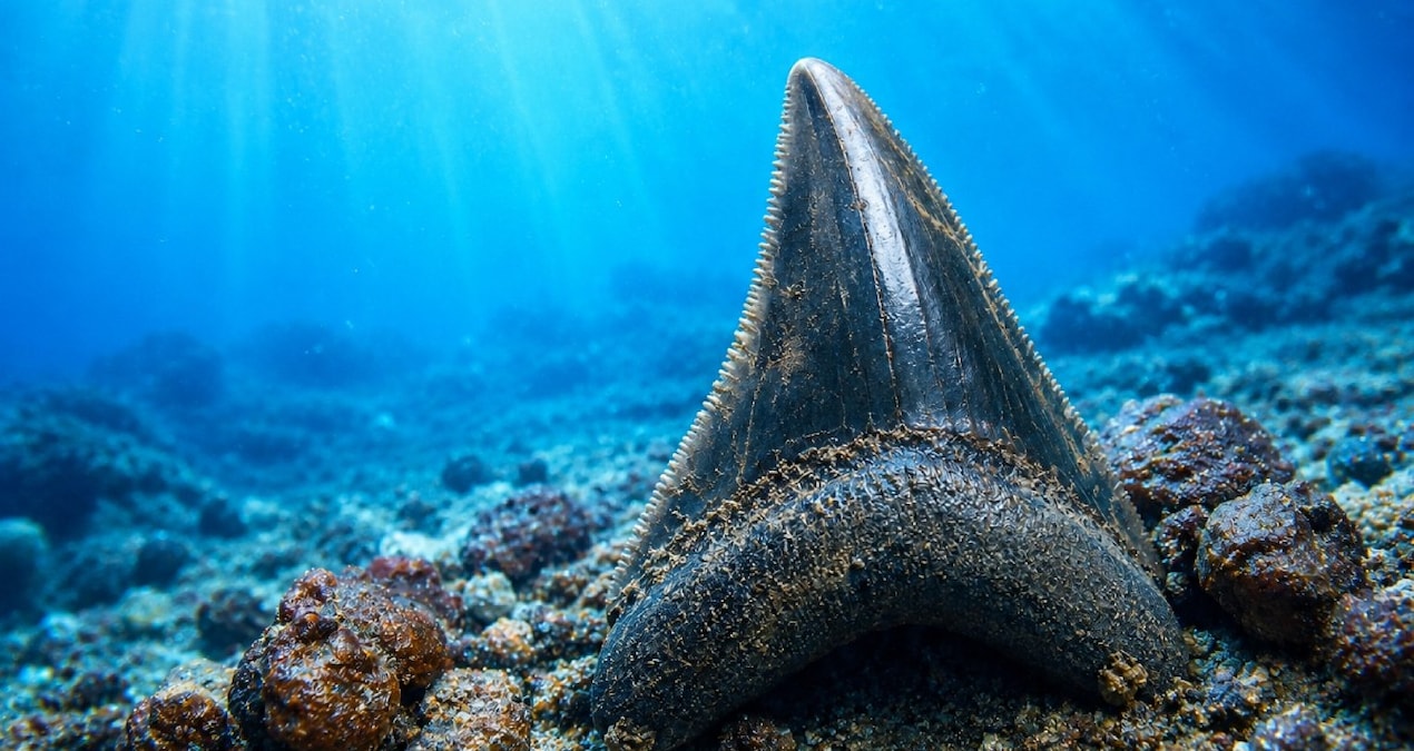 3 bin 90 metre derinlikte megalodon dişi keşfedildi kapak görseli