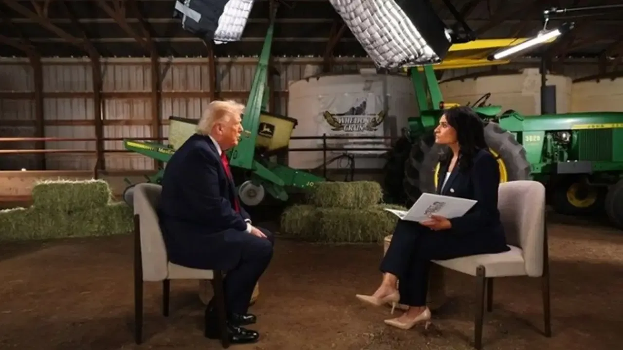 Sorulara sinirlenen Trump yayını terk etti