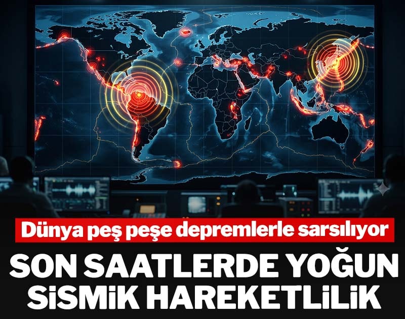 Dünya peş peşe depremlerle sarsılıyor: Son saatlerde yoğun sismik hareketlilik