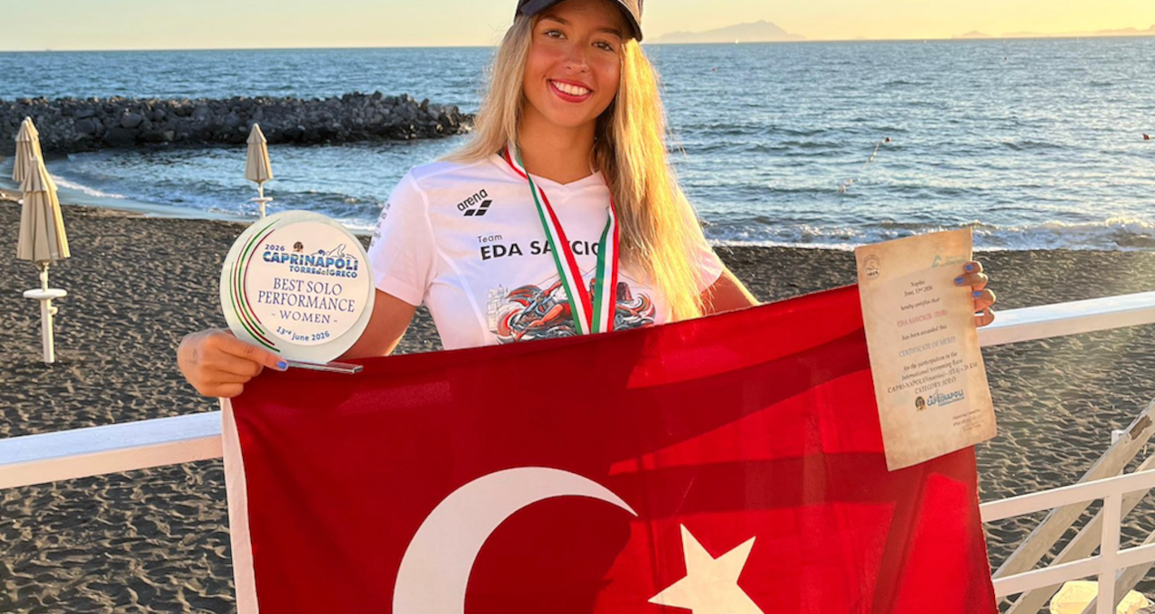 Ultra maraton yüzücüsü Eda Savcıgil'den tarihi birincilik