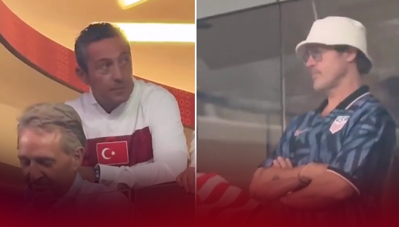 Ali Koç ve Brad Pitt milli maçı yan yana izledi!