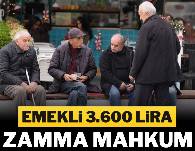 Emekli 3.600 lira zamma mahkum