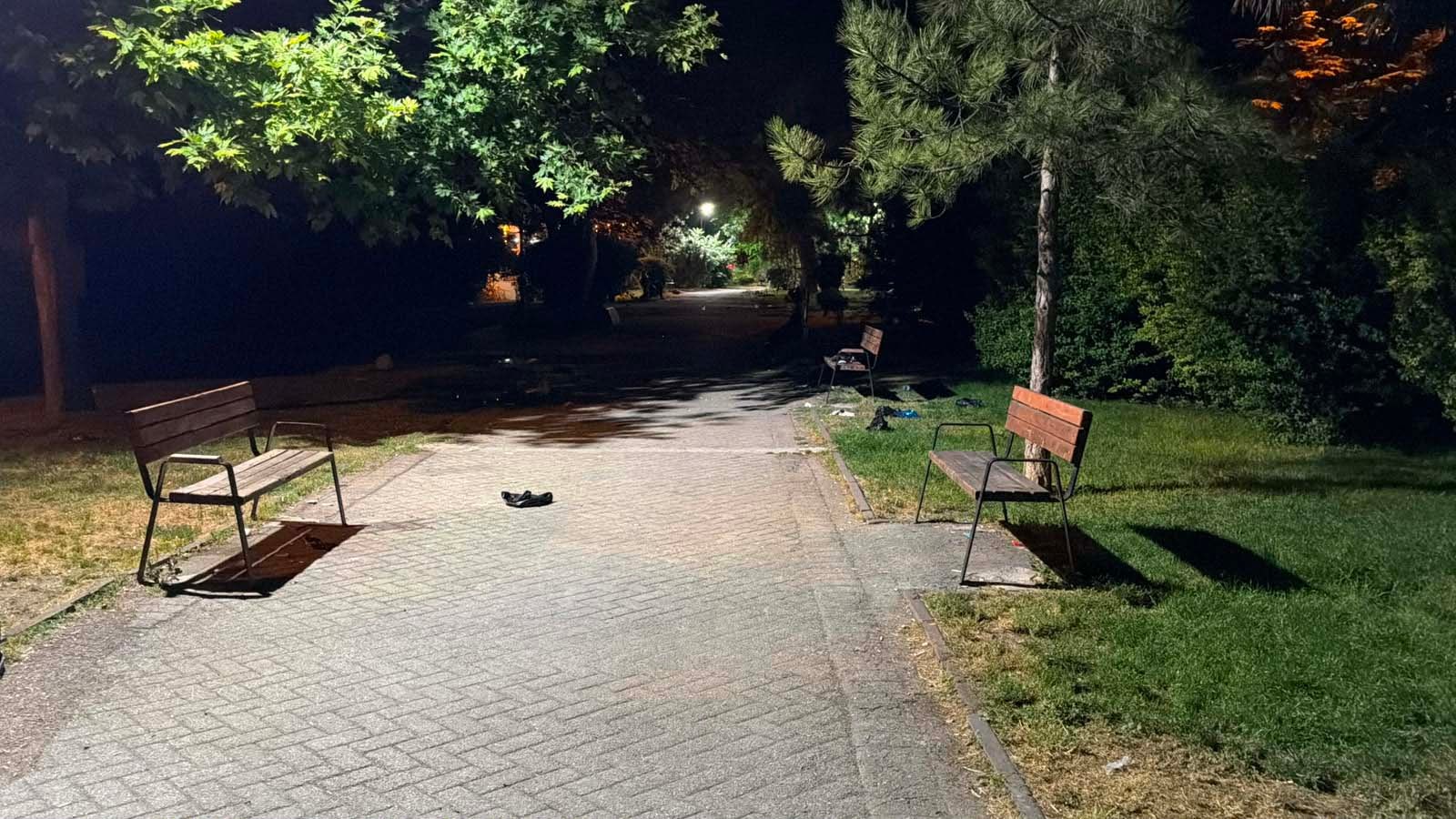 Eskişehir'de parkta dehşet anları! Arkadaş kavgası kanlı bitti