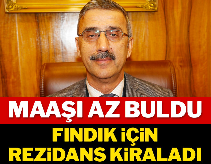 ‘Maaşı az buldu, fındık için rezidans kiraladı’