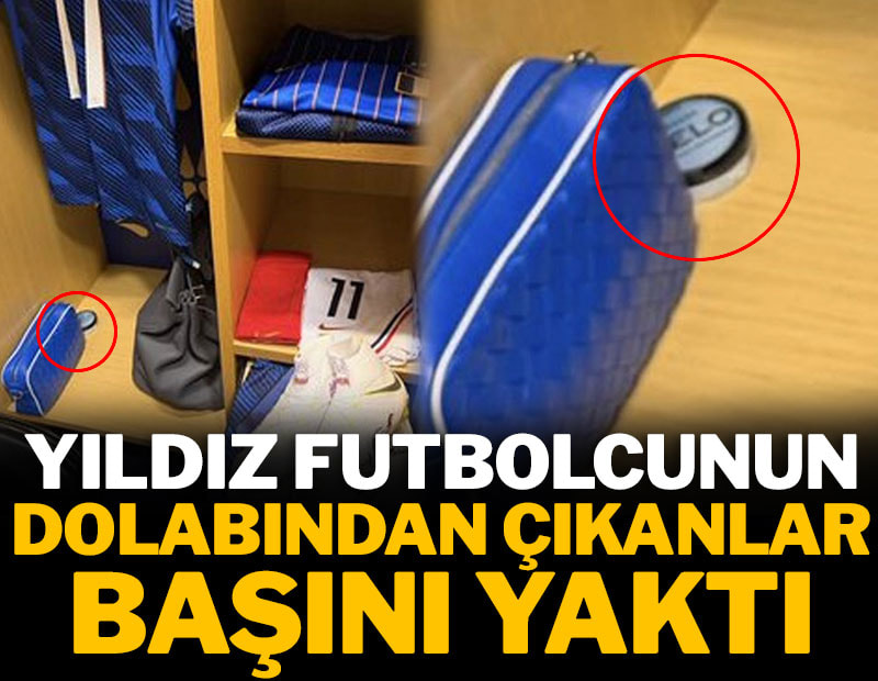 Yıldız futbolcunun dolabından çıkanlar gündem oldu