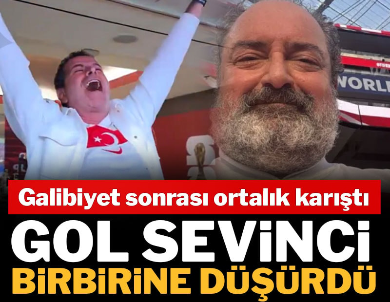 Gol sevinci Cüneyt Özdemir ile Nevzat Aydın'ı birbirine düşürdü