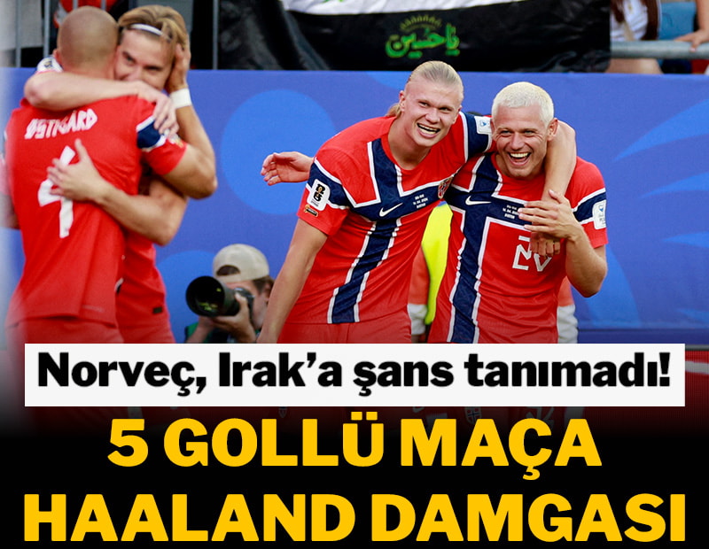 5 gollü maçta 3 puan Norveç'in! Haaland damga vurdu