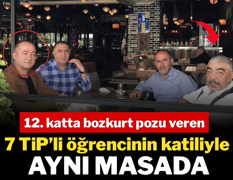 12. katta bozkurt pozu veren Haluk Kırcı’yla aynı masada