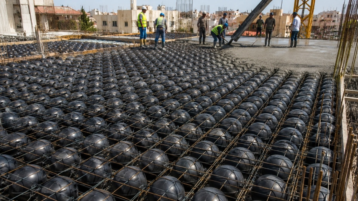 Betonun içine yüzlerce plastik küre yerleştiriyorlar: İnşaatlarda yeni sistem hızla yayılıyor