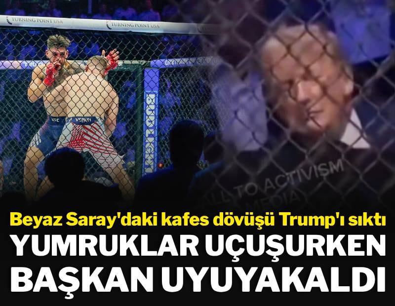 Beyaz Saray'daki kafes dövüşü Trump'ı sıktı: Yumruklar uçuşurken Başkan uyuyakaldı