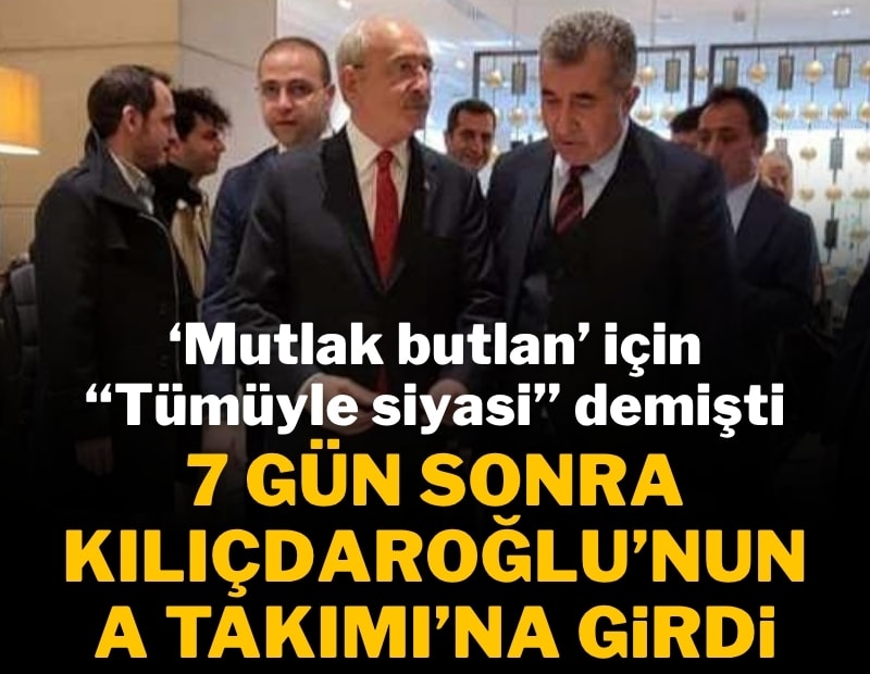 7 gün önce 'mutlak butlan'ı eleştiren Necdet Saraç, Kılıçdaroğlu'nun MYK'sına girdi