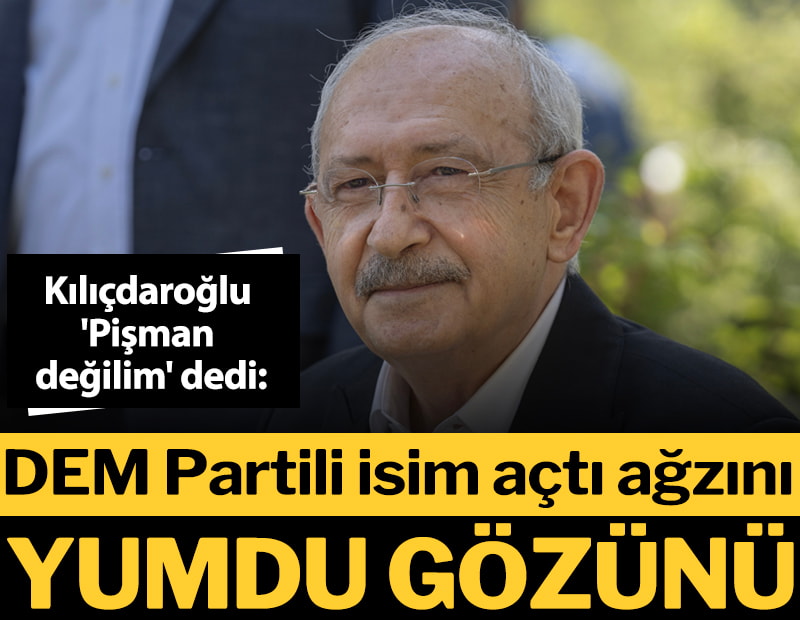 Kılıçdaroğlu 'Pişman değilim' dedi: DEM Partili isim açtı ağzını yumdu gözünü