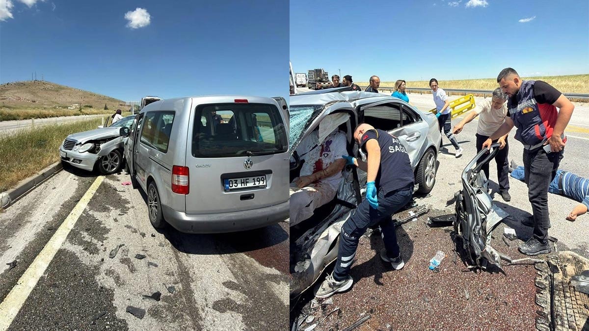 Afyonkarahisar'da feci kaza: 1 ölü, 2'si ağır 6 yaralı