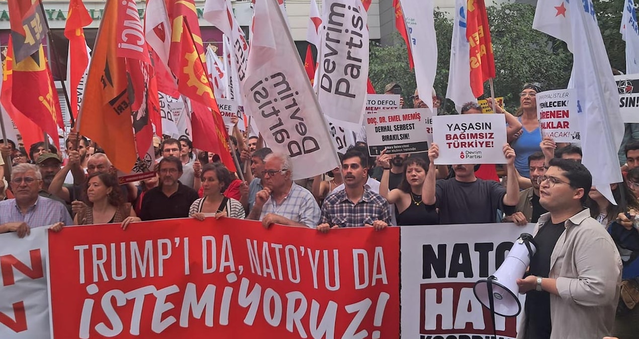 Zirve öncesi yurttaşlar sokağa çıktı: ‘NATO'dan çıkılsın, üsler kapatılsın'