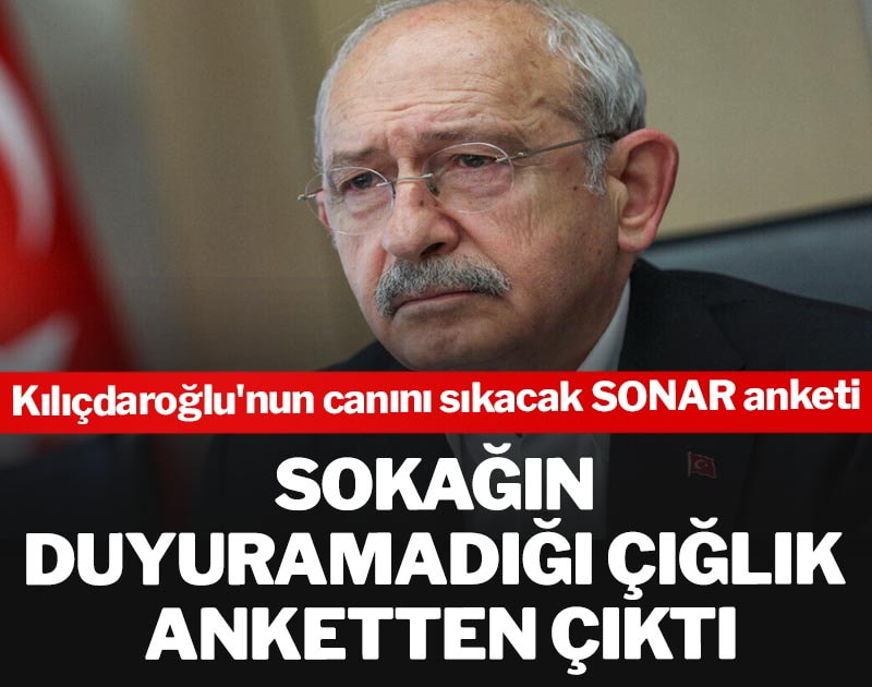 Kılıçdaroğlu'nun canını sıkacak SONAR anketi! Sokağın duyuramadığı çığlık anketten çıktı