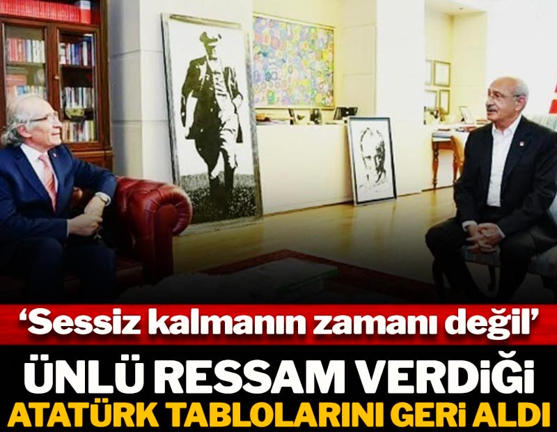 Ünlü Ressam'dan Butlan tepkisi: Verdiği Atatürk tablosunu geri aldı