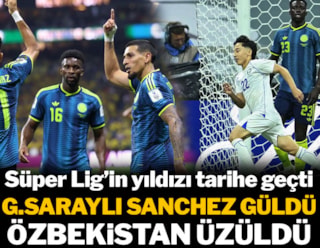 Galatasaraylı Sanchez güldü, Özbekistan üzüldü: Süper Lig'in yıldızı tarihe geçti
