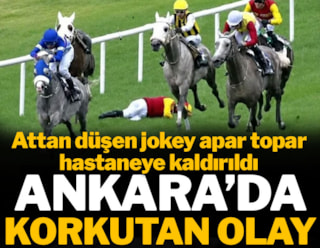 Ankara'da korkutan olay: Jokey Gökhan Kocakaya attan düştü, hastaneye kaldırıldı