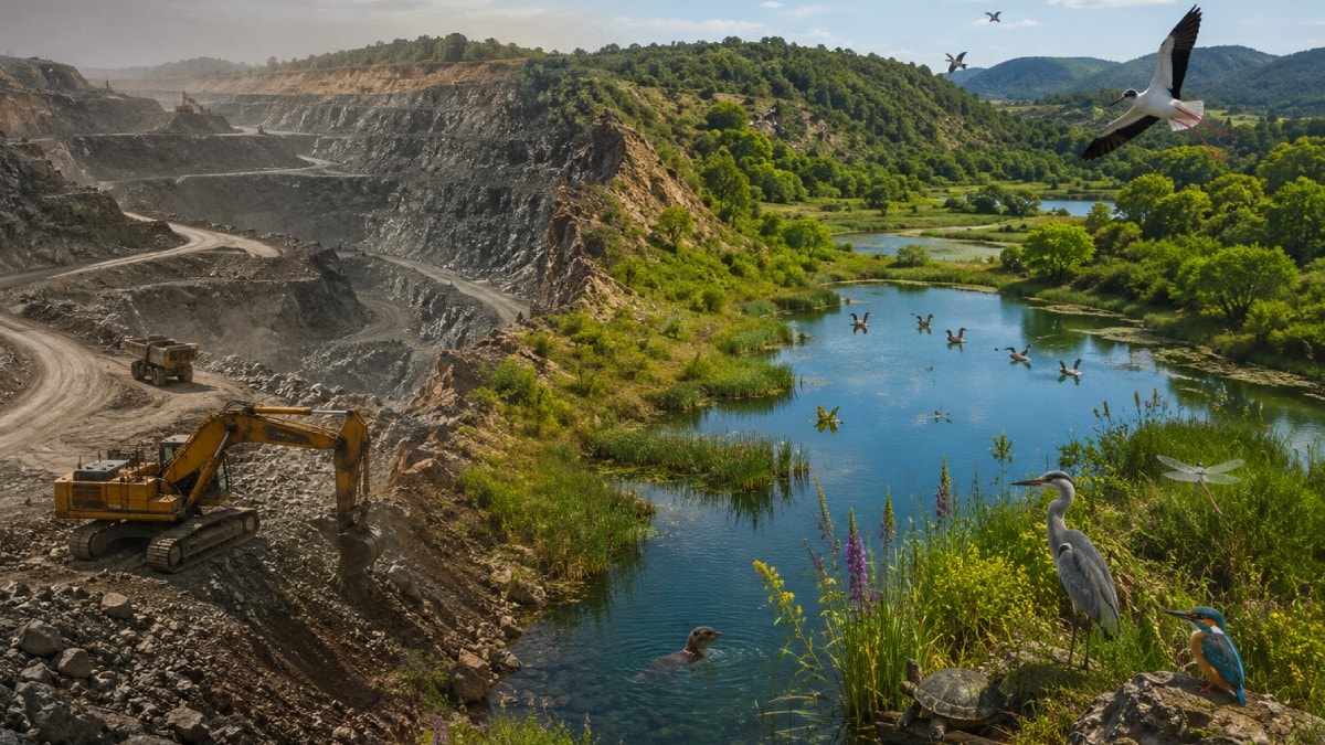 İş makineleri gitti doğa geri döndü: Terk edilmiş maden sahasında hayat yeniden başladı