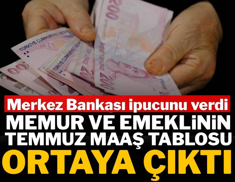 Merkez Bankası ipucunu verdi: Memur ve emeklinin Temmuz maaş tablosu ortaya çıktı