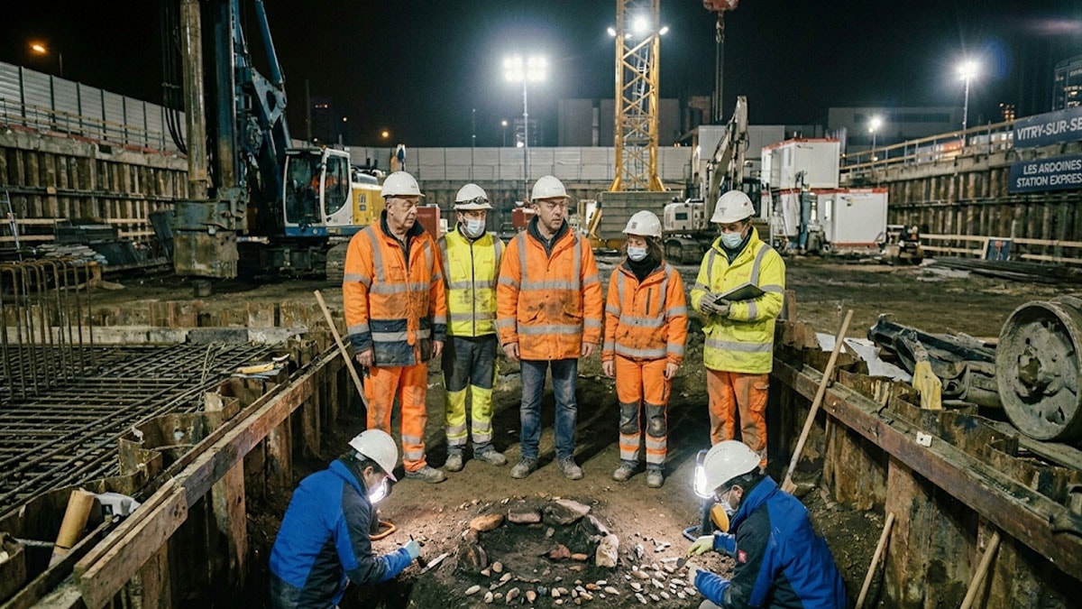 Metro inşaatı sırasında ortaya çıkınca dona kaldılar 