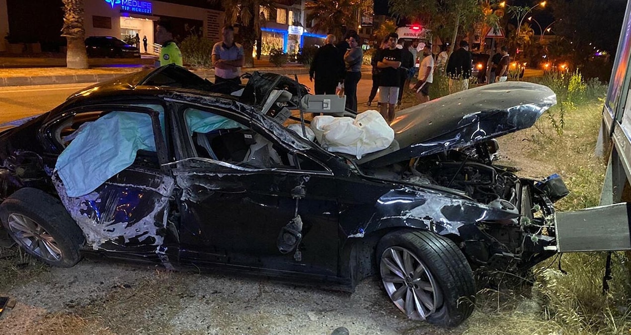 Muğla’da feci kaza! Otomobil defalarca takla attı