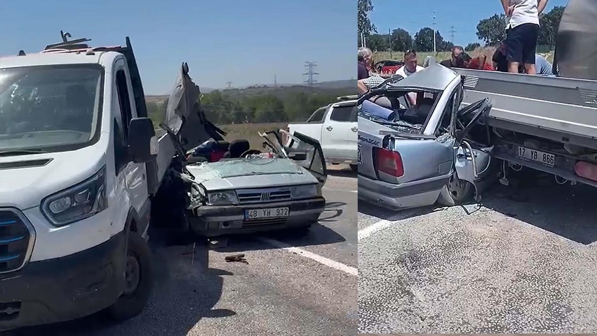 Çanakkale'de otomobil kamyonete çarptı: Aynı aileden 4 kişi yaralandı