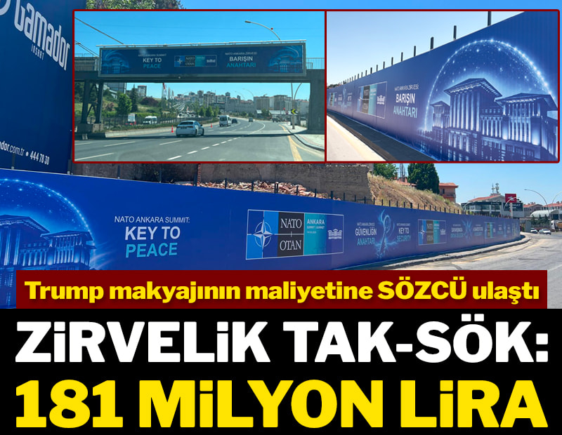 Zirvelik tak-sök: 181 milyon TL