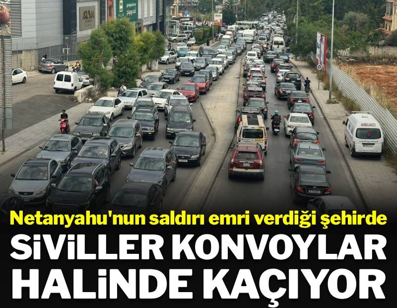 Netanyahu'nun saldırı emri verdiği şehirdeki siviller konvoylar halinde kaçıyor