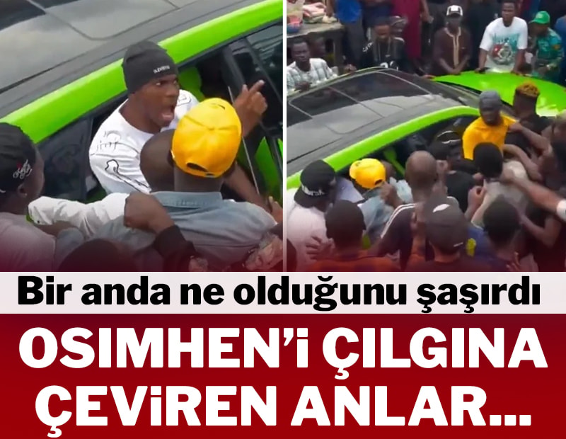 Nijerya'da Osimhen izdihamı! Arabasının camına vuranlara sert tepki gösterdi