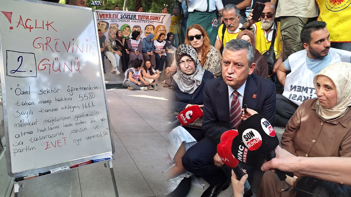 Özel’den açlık grevindeki öğretmenlere destek
