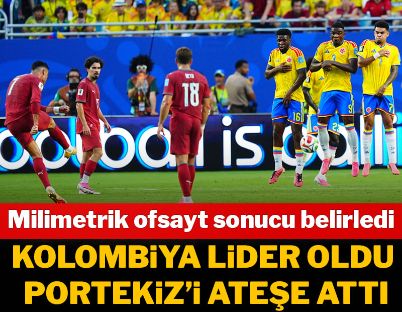 Kolombiya liderliği aldı, Portekiz'i ateşe attı