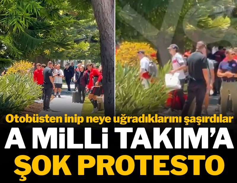 A Milli Takım, Los Angeles'ta protestoyla karşılandı
