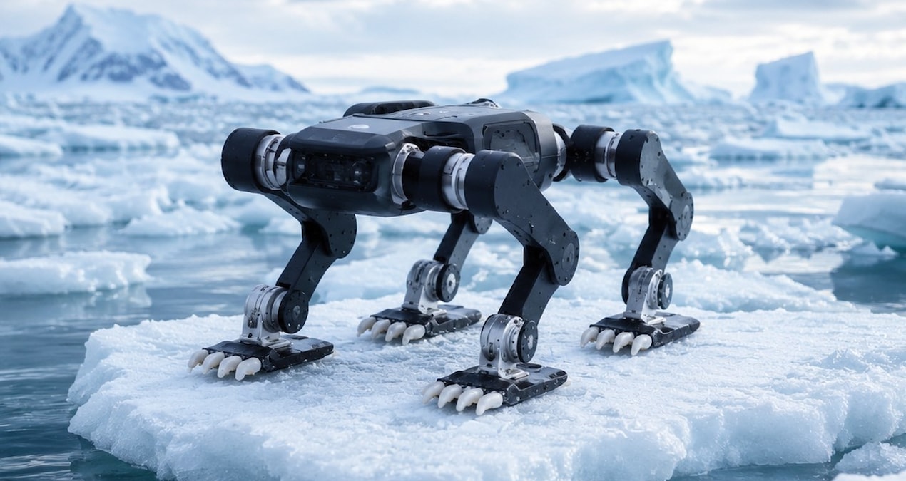 Buz, kar ve suyun iç içe geçtiği bölgede yeni bir rekor: Robot köpek bir ilki başardı