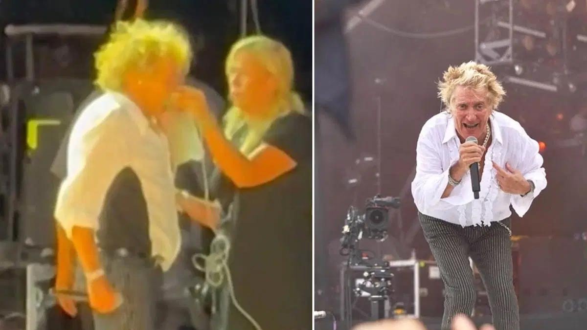 81 yaşındaki Rod Stewart oksijen tüpüyle konsere devam etti