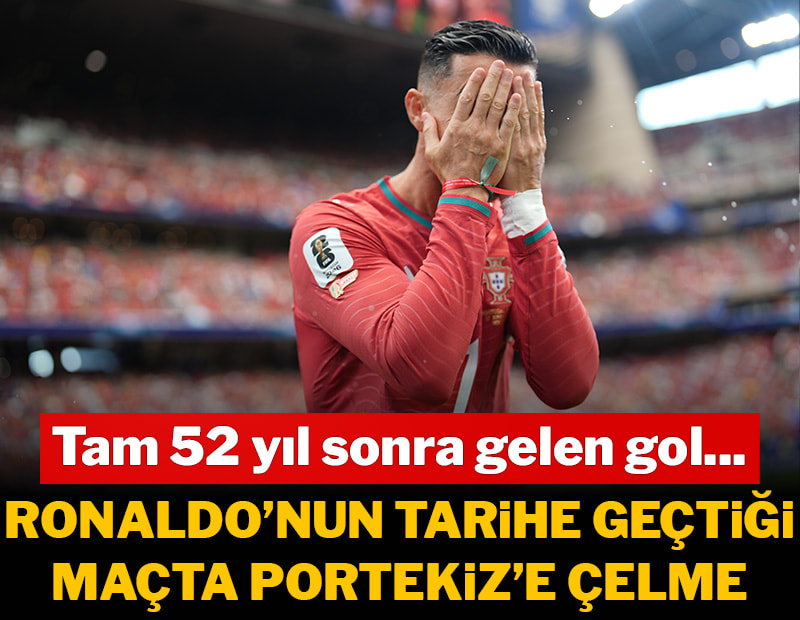 Ronaldo'nun tarihe geçtiği maçta, Portekiz'e çelme