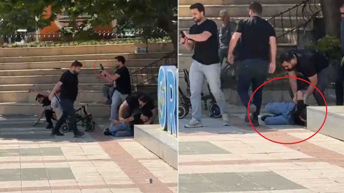 Saniyeler içinde yaşandı! Polisler havaya ateş açarak müdahale etti