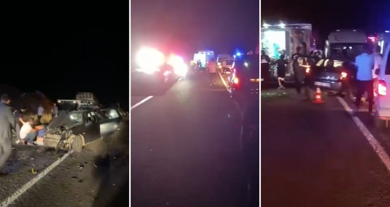 Şanlıurfa'da iki otomobil kafa kafaya çarpıştı; 2 ölü, 8 yaralı
