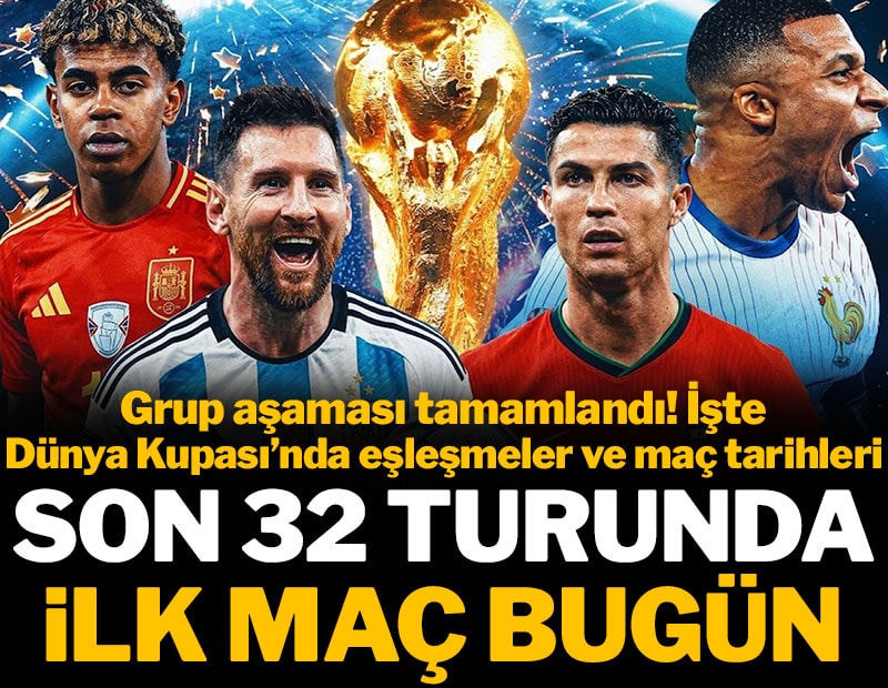 Dünya Kupası'nda son 32 eşleşmeleri belli oldu: İşte maçlar ve tarihler