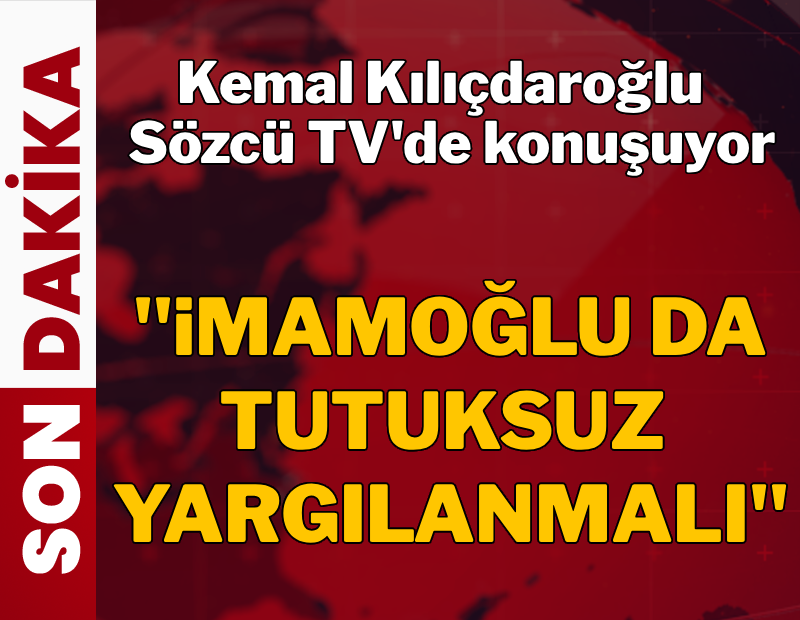 Kemal Kılıçdaroğlu Sözcü TV'de! Gazeteciler dobra dobra soruyor