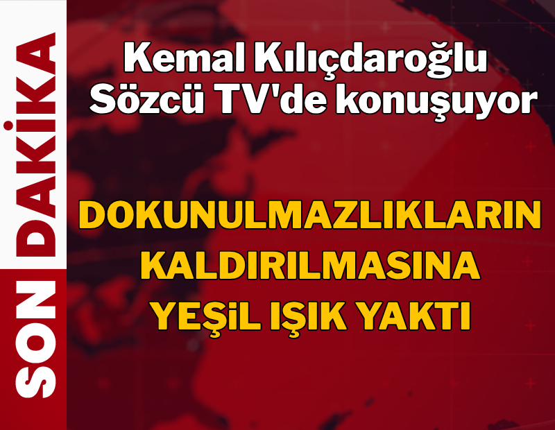 Kemal Kılıçdaroğlu Sözcü TV'de! Gazeteciler dobra dobra soruyor